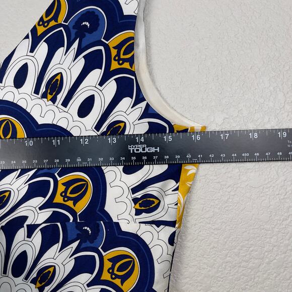 Isabel Marant Silk Mandala Dress Blue Yellow Size 4 Knee Length Eclectic Boho - Picture 12 of 13